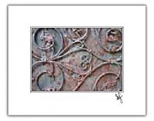 Close up of iron fence photo print Close up of iron fence photo print