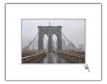 Brooklyn Bridge in the rain photo print Brooklyn Bridge in the rain photo print