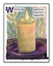 Candle with Words spiritual art card