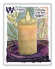 Candle with Words spiritual art card Candle with Words spiritual art card