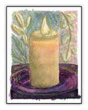 Candle spiritual art card
