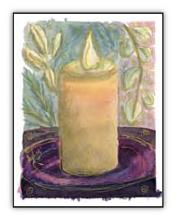 Candle spiritual art card Candle spiritual art card