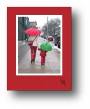 Umbrellas holiday card