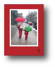 Umbrellas holiday card Umbrellas holiday card