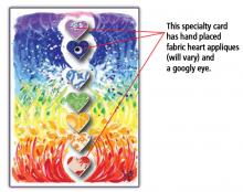 Chakra Hearts spiritual art card