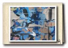 Close up of blue graffiti