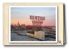 Brooklyn skyline with Kentile Floor sign 
