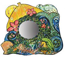 Magic mirror with mermaid imagery